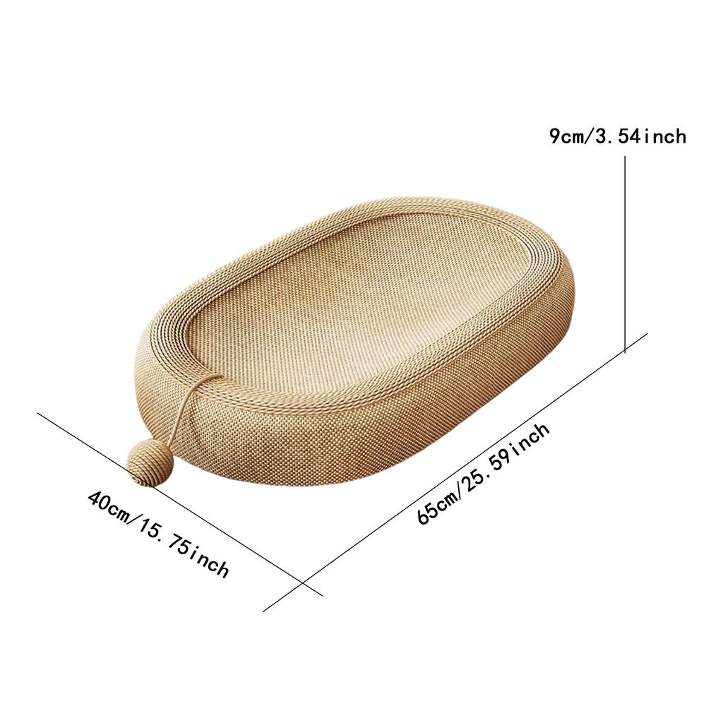 Sisal Cat Scratcher Board with Ball Scratch Resistant Cat Scratching Pad Lounge Sofa for Cats or Small Dogs Cat Scratching Bed