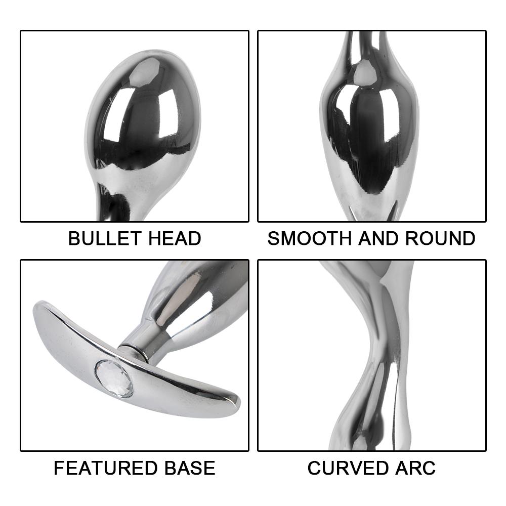 Analplugs aus Metall, Anus-Stimulator, Butt Plug, Sexspielzeug für Männer und Frauen, Homosexuell, Edelstahl, Analsexspielzeug, erotische Produkte für Erwachsene, Prostatamassage