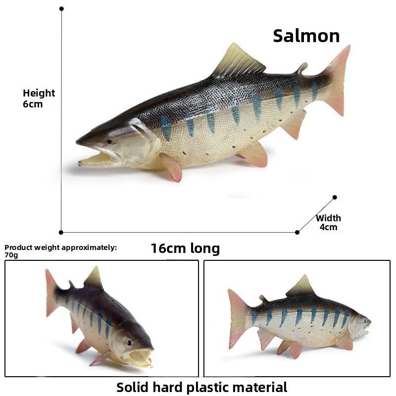 Crab Turtle Squid Salamander Hairtail Salmon Shark Marine Life Model Ornament