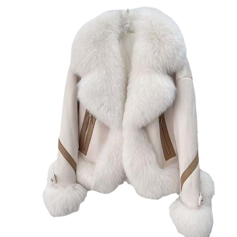 New Imitation Fox Fur Coat, Socialite Fluffy Short Coat, Down Cotton Coat, Winter Tide