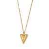 Retro Heart Necklace & 18K Gold-Plated Earrings - European & American Stylish Stainless Steel Jewelry