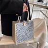 Casual Burlap Handbag Lightweight Shopping Bag Reusable Grocery Beach Bags