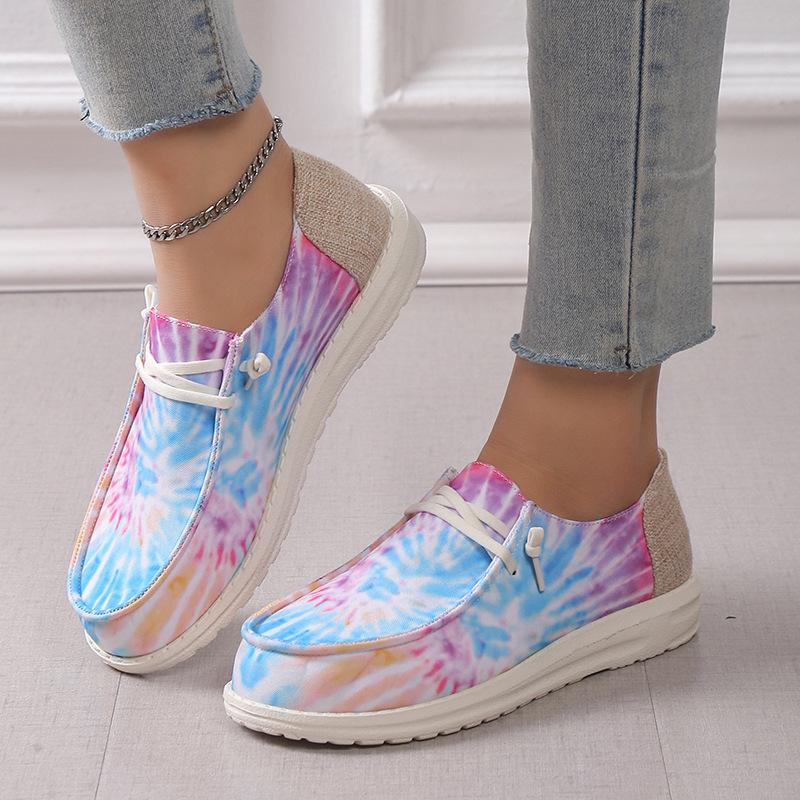 

Летняя женская обувь новая повседневная европейская и американская шнуровка на плоской подошве большого размера одинарная обувь обувь-лоферы на одну педаль 43 разноцветный