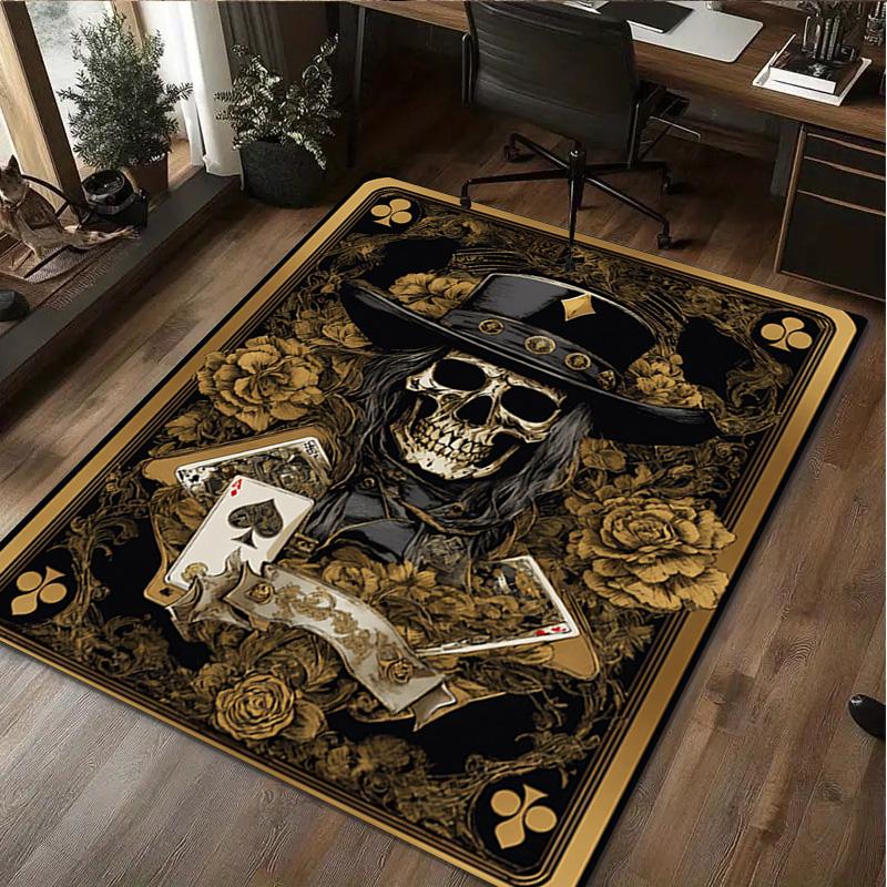 Skull Print Rug - home decoration Carpet For Living Room Bedroom Flooring Computer Chair Area Rug