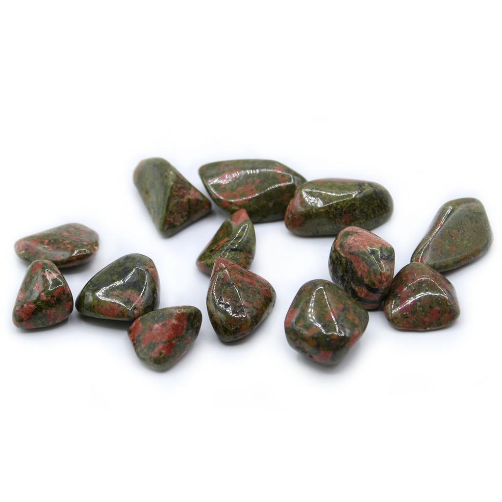 Unakite Tumbled Stones, 24 Pieces