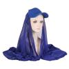 New Colors Chiffon Hijab With Base Ball Cap Summer Sports Cap With Chiffon Hijabs Ready To Wear Instant Chiffon Sport Hijabs