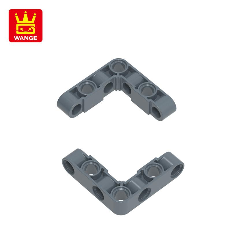 Non-Toxic 58Pcs/Lot 9686W 1X4 Right Angle Steering With 7Holes Block Moc Color Accessories Compatible With Brick Diy Children'S Toy
