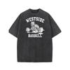Men'S Washed T-Shirt Featuring a Vintage Design, for Casual Streetwear with a Loose Fit And Short Sleeves,  for Summer Outdoor And All Year Round