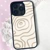 Coque de téléphone Ligne Topographique Neutre Coque de téléphone Rigide Noire Pour Iphone 17 Air 16 15 14 13 12 11 Pro Max PC TPU Coque Ins