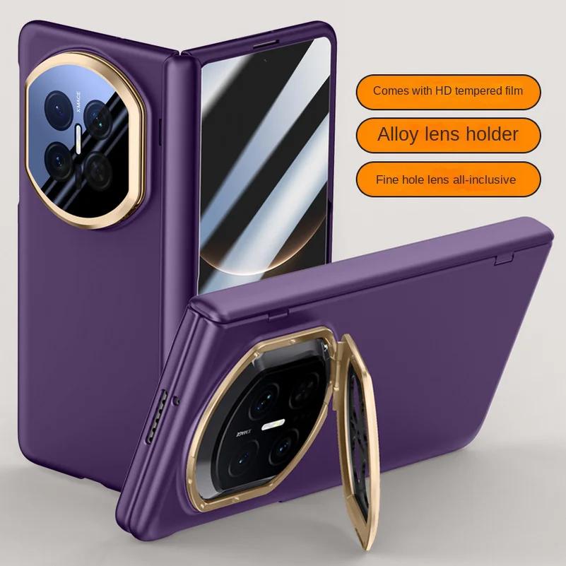 With Privacy Tempered Glass Film Full Protective case For Huawei Mate X7 mate x7 Spring Hinge Holder Camera protect Cover