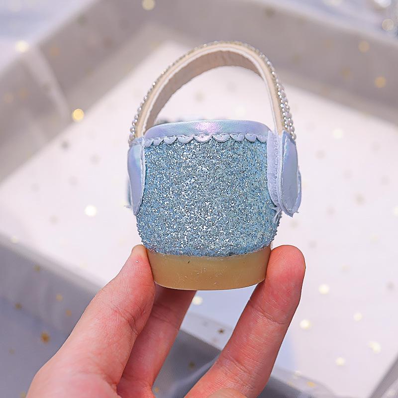 Girls' Rhinestone Sparkly Soft-Soled Sandals - 2025 Summer Princess Dance Shoes