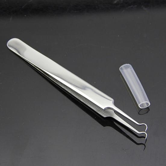 Curved Blackhead Acne Nipper Clips Tweezers Pimple Remover Face Cleaner Tool