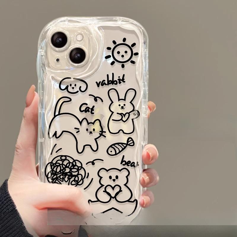 Applicable To Apple 15 Mobile Phone Case for Women's IPhone 14 Promax All-inclusive 13/12mini Anti-fall 16/11 Transparent