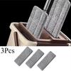 3Pcs Washable Durable Replacement Microfiber Pads Dust Push Mop Cleaning Supplies Cloth for Flat Squeeze Mop 33X12CM