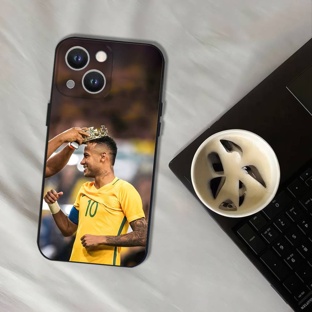 Cool Football Sport N-Neymar_S Phone Case For iPhone 16,15,14,13,12,11,Pro,XS,Max,XR,Plus,E,SE4,Mini Black Soft Cover
