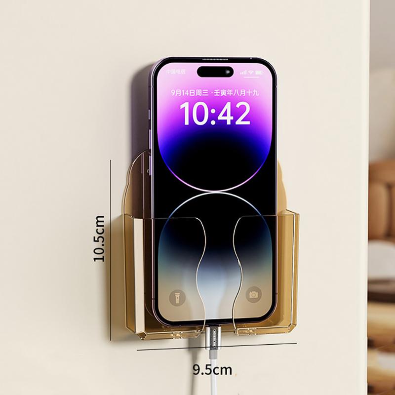 

Настенный держатель для мобильного телефона, универсальный ящик для хранения и зарядки мобильного телефона, органайзер для пульта дистанционного управления телевизором, подставка-кронштейн, зарядная док-станция жёлтый