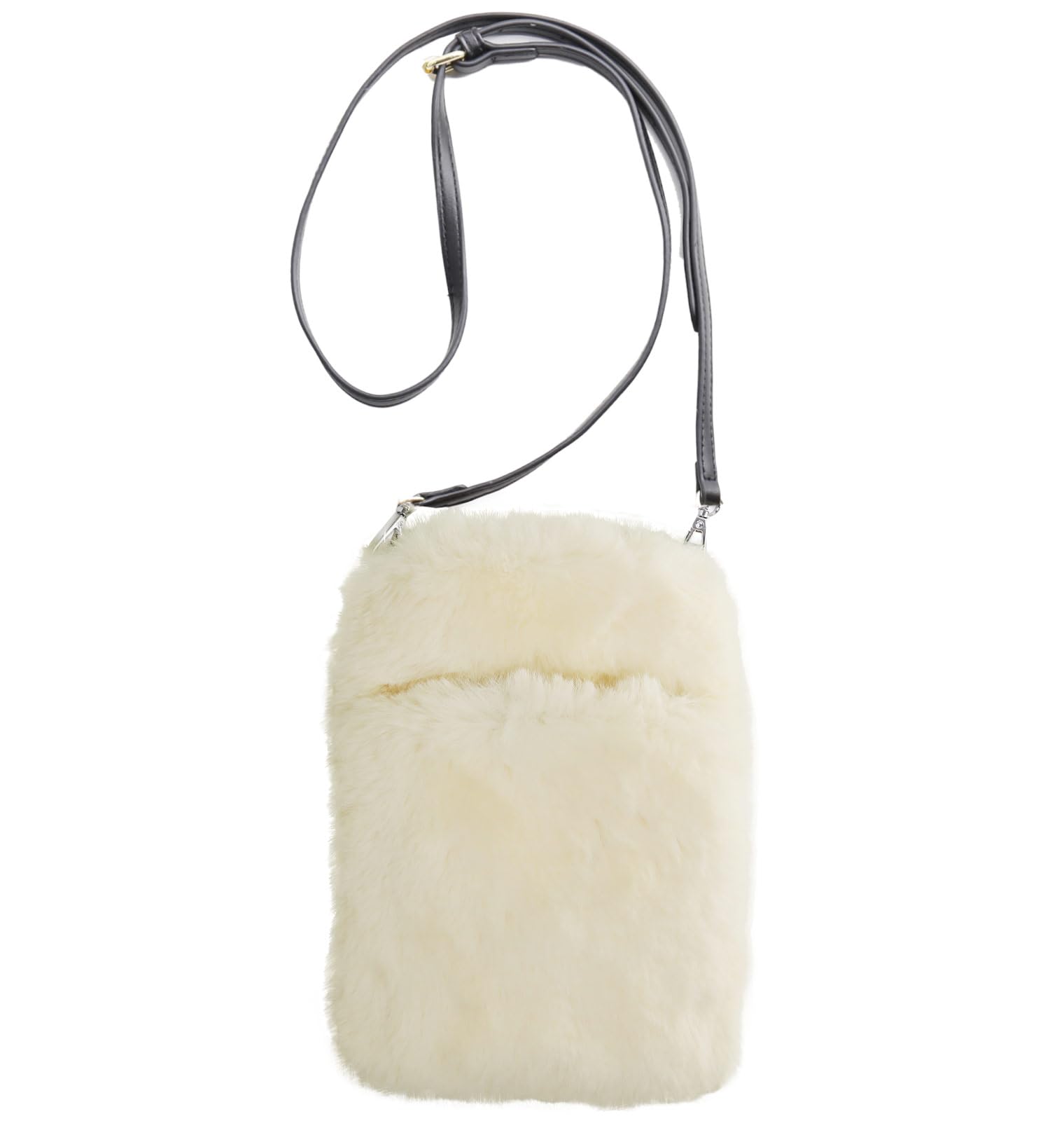 Эко-меховая сумка через плечо Sankyo Shokai для женщин (слоновая кость)