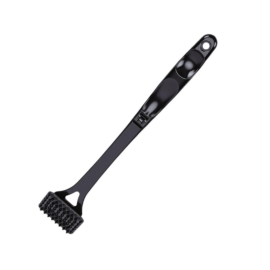 Foldable Back Scratcher Ergonomic Handle Portable Multi Functional Pet Grooming Comb Massage Scratcher Black