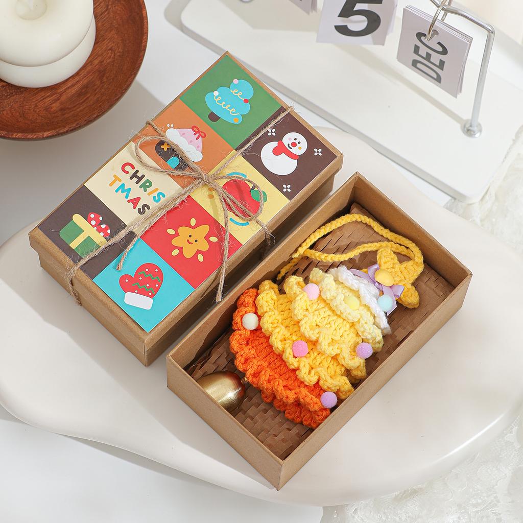 Novo Natal Feito à Mão DIY Pelúcia Pingente de Natal Tecido Sino de Vento Pingente Saco Criativo