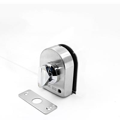 Semi-circular Stainless Steel Glass Lock No-drilling Sliding Door Locks Office Frameless Glass Clip Interior Security Door Latch
