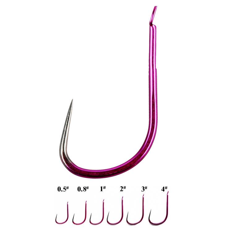 Guandong TG Electro-Optical No-Barb Fishhook: Purple Flame, Red Belt, Corrosion-Resistant