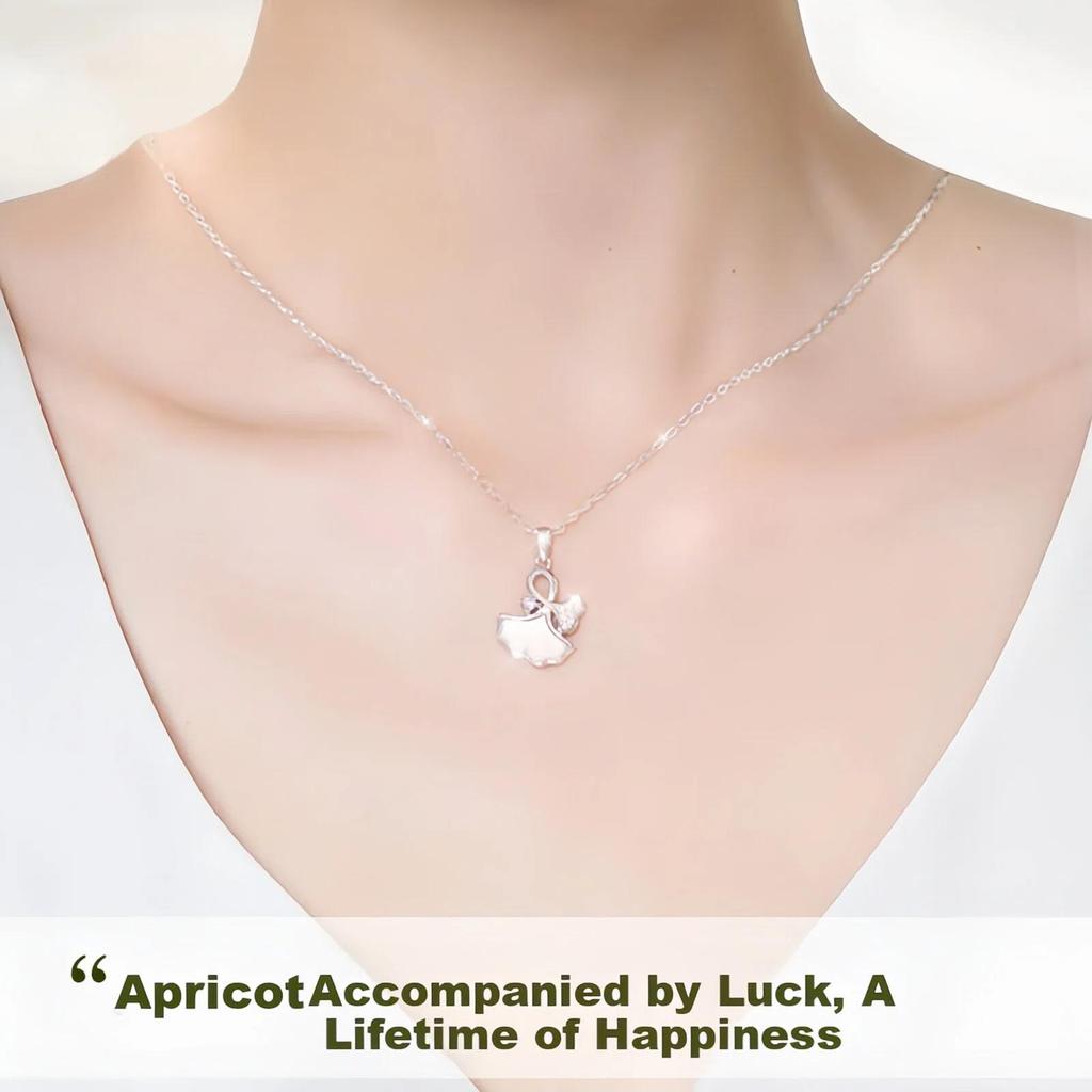 Ginkgo Leaf Silver Necklace, Pendant Necklace
