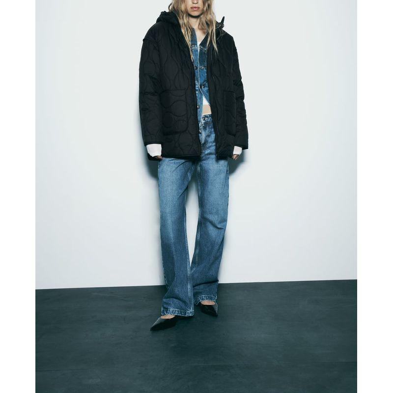 Spring New Women Diamond Large Pocket Casual Long Loose Hood Cotton-padded jacket Jacket 5854222