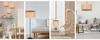 Lampa kinkiet ścienny metalowy led abażur rattan e27 polska lampa boho