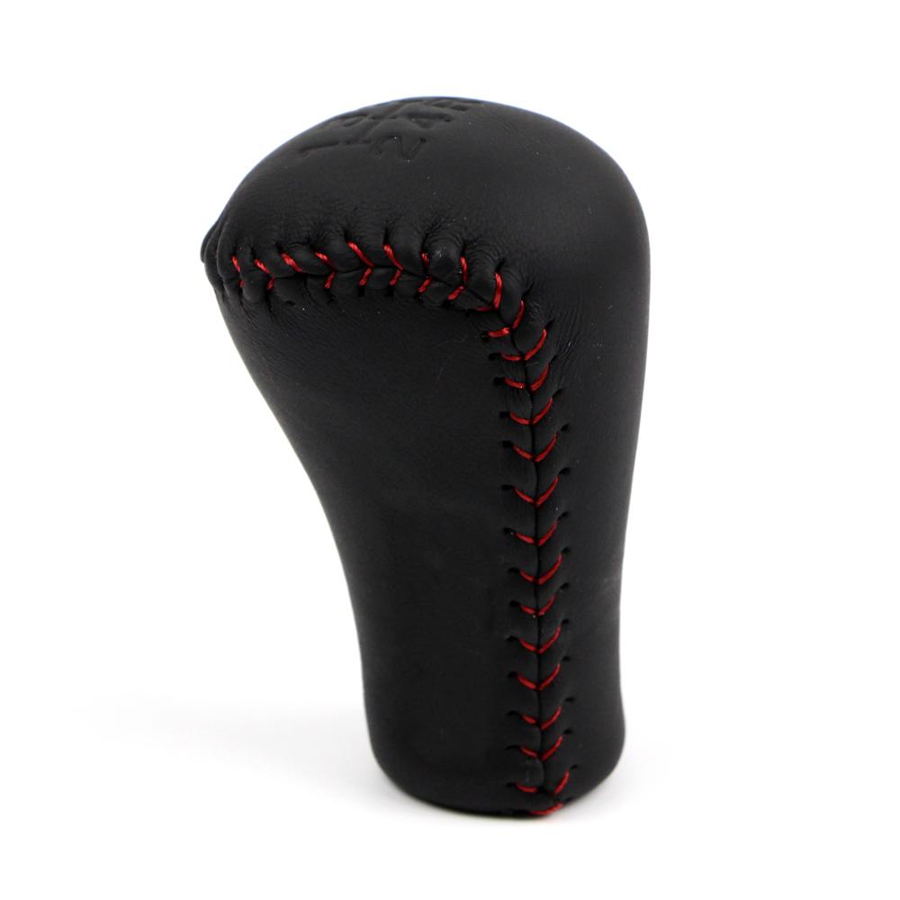 Car Interior Gear Shift Knob for Toyota Manual Handle Lever Stick Shifter Leather with Black / Red Stitch