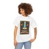 Unisex Heavy Cotton Tee Fantasy Book Space Reading Portal Celestial Magic