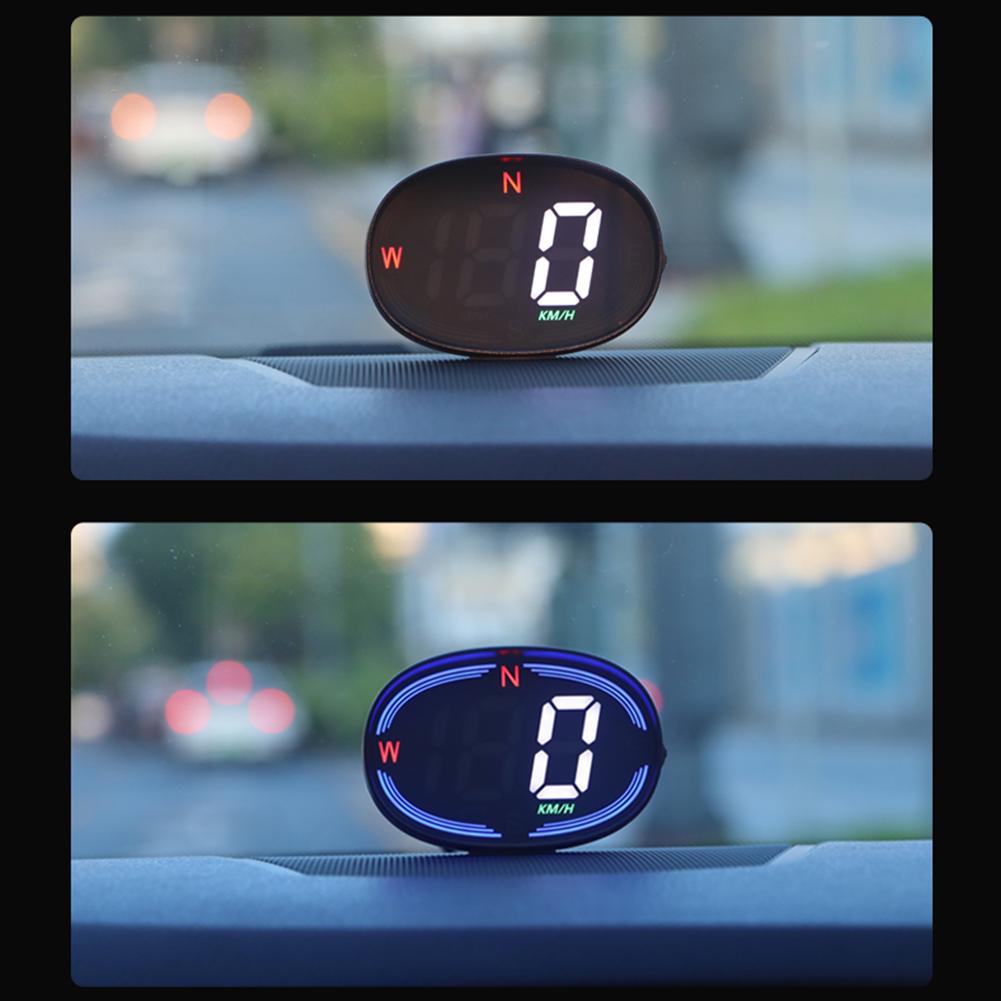 Over-Speed Reminder Speed Real Time Display MPH KM/H Speed Gauge Dual Modes Car Digital Speedometer for Car Trucks Motorcycle