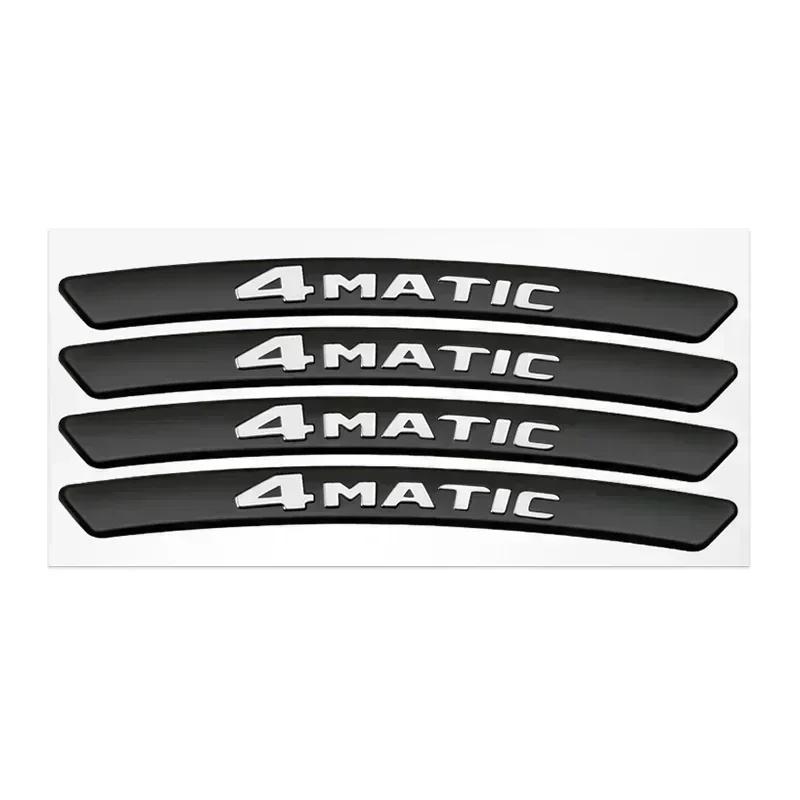 4Pcs Aluminium Car Emblem Wheel Hub Rim Badge Stickers Decals For Mercedes Benz AMG W212 W204 W211W168 W213 W210 W124 GLA GLC