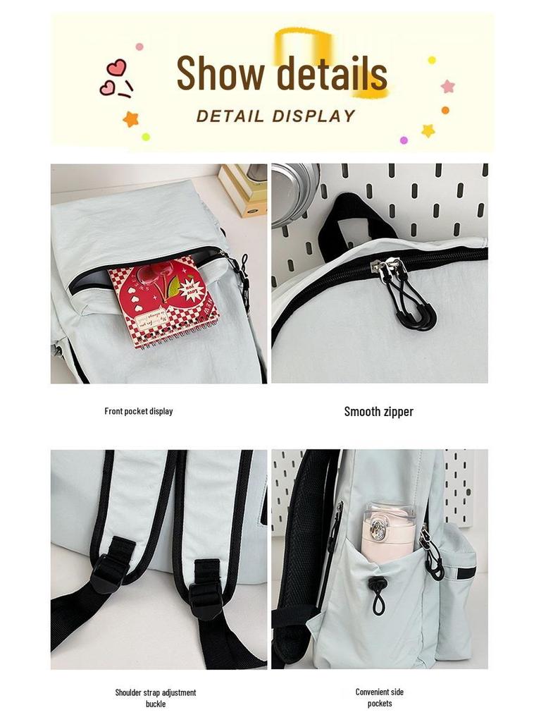 Rucksack für Damen im koreanischen Stil - Frische, einfache Schultertasche für Oberstufen- und Hochschulstudentinnen