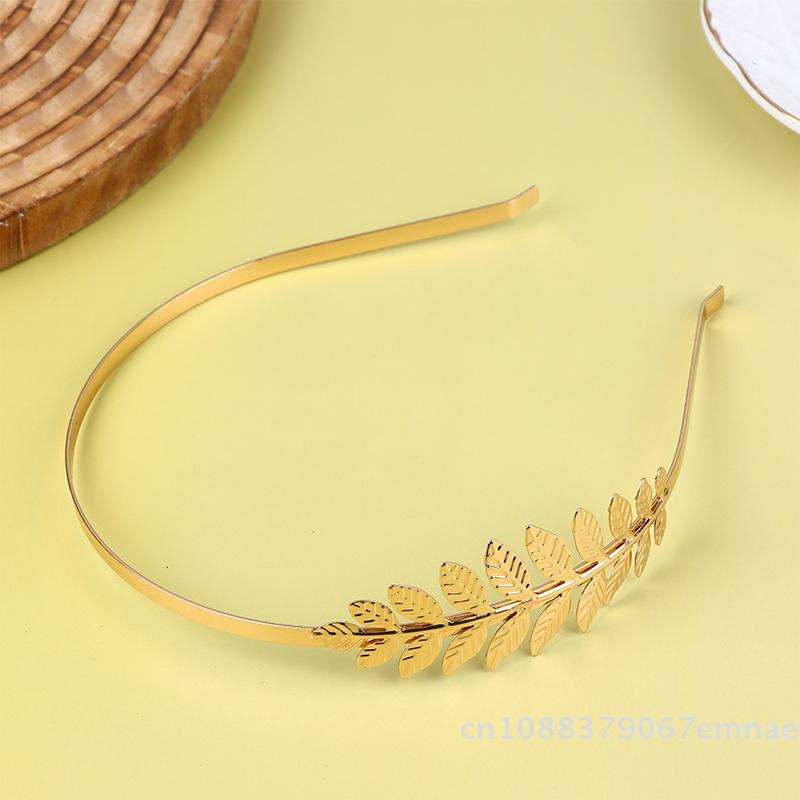 [ZYAS]Gold Leaf Headband Headpiece Crown Tiara Hair Hoop Headdress Goddess Greek Head Jewelry Bride Wedding Hair Accessories