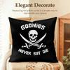 Movie GGoonies Cushion Cover Natural Linen Organic Fabric DoubleSided Printing Sofa Home Decor Gift Pillow Case