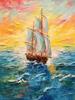 Boat Diamond Painting Sunset Landscape Rhinestones Picture Embroidery Seaside Diamond Mosaic New Arrival Kits Wall Decor