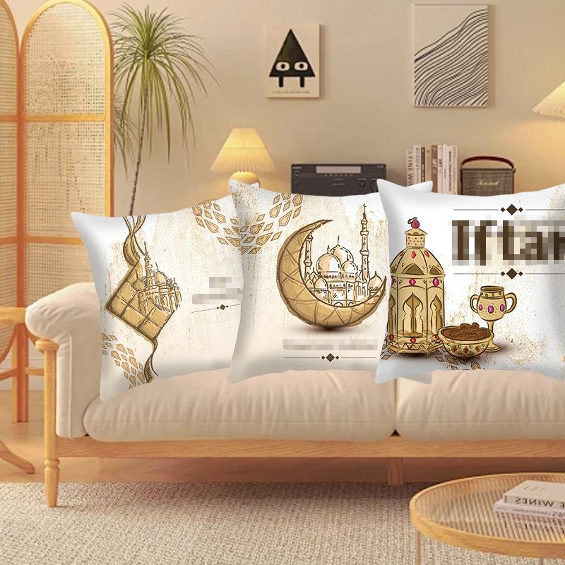 New Moon Festival Printed Cushion Pillow Case Nordic Living Room Sofa Office Festival Pillow Backrest