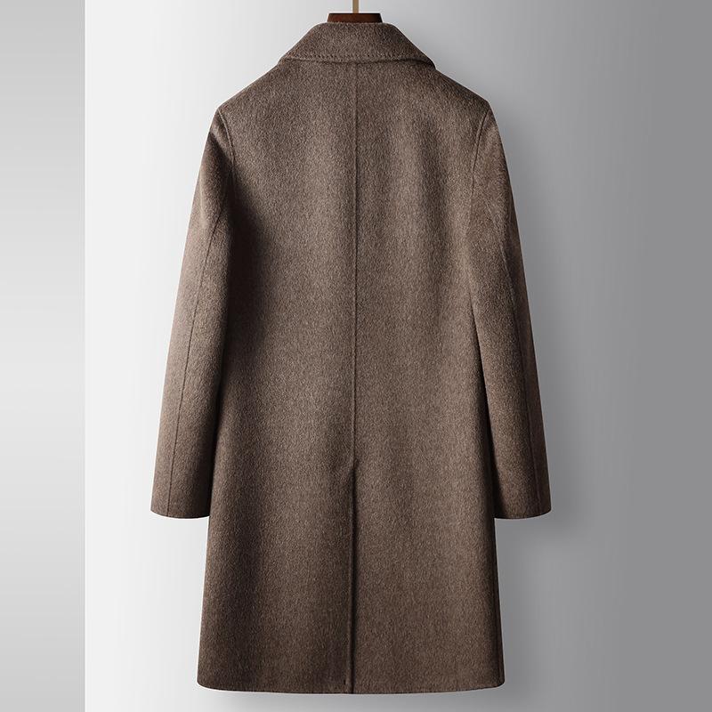 Autumn and Winter Medium and Long Suit Collar Double-sided Woolen Trench Coat, Youth Business Warm Woolen Coat