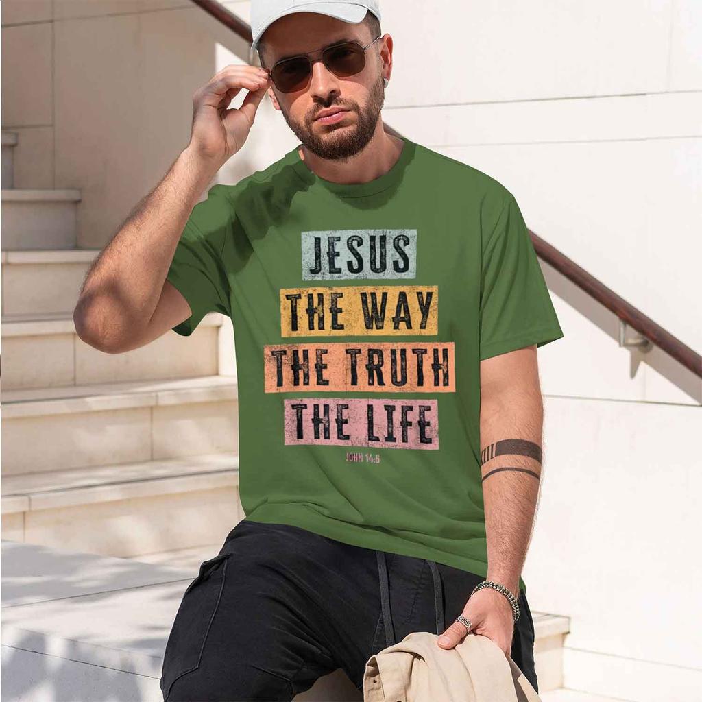 Ristian T Shirt Unisex Unisex Jesus The Way Truth Life Tshirt Grh T Shirts Vintage T Shirt Camisetas 2026 New Model Shortsleeve Cr