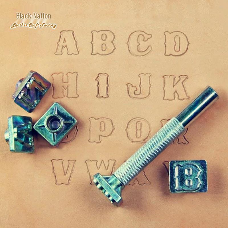 Handcrafted Leather Letter Punch Stamp Set - Personalized DIY English Logo Carving Tool