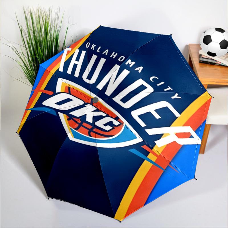 Thunder Basketball Team Umbrella 8-Frame for Travel, Camping, Casual Lightweight Portable Umbrella, Essential for Every Family Holidays Gift
