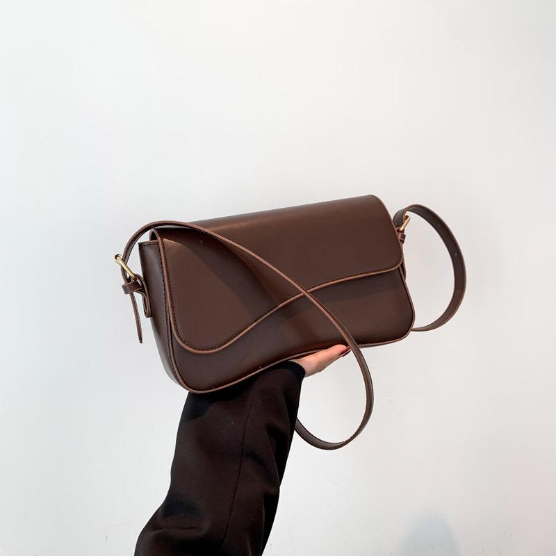 Fashion Retro Commuter Shoulder Bag Women'S Winter Versatile Underarm Small Square Bag