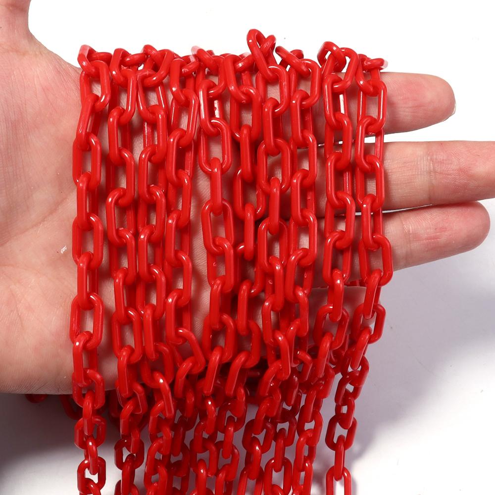 10pcs 50cm Colorful Acrylic Link Chains Extension Chains For Jewelry Making DIY Necklace Bracelet Keychain Bag Chain Accessories