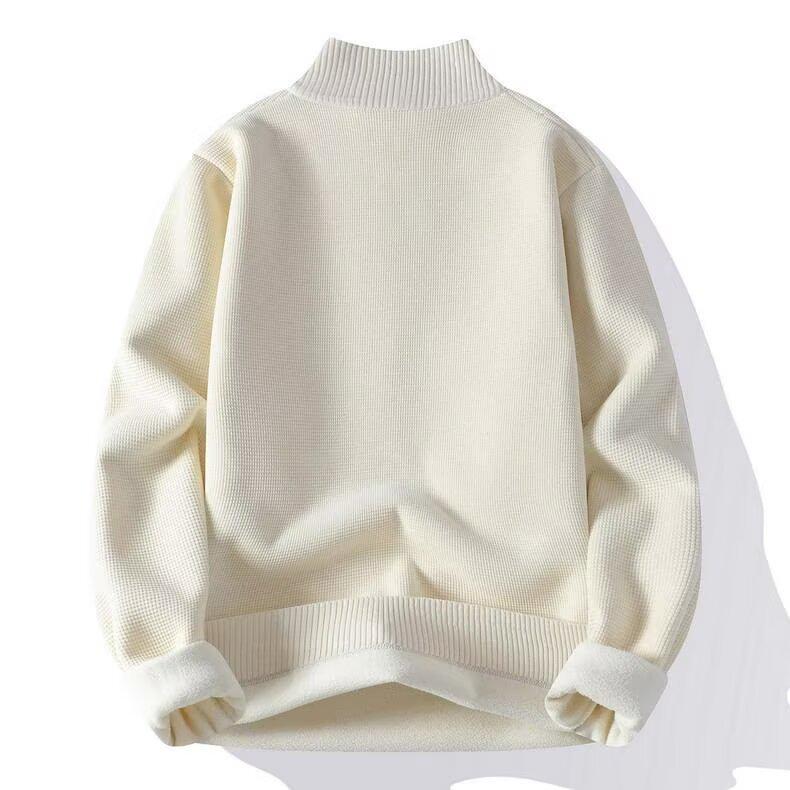 Herren Winter Fleece Halbhoher Kragen Strickware