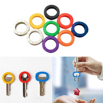 32Pcs Plastic Key Covers Tags Soft Rubber Key Identifiers Standard Flat Organization House Key Colorful Key Toppers