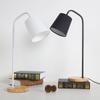 Nordic Wooden Desk Lamp Art Iron LED 5W Fashion Eye Protection Dimming Fabric lampshade Table Lamp Living Room Home Decor