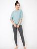 Lupa Dolman Yoga Short Cool to the Ideal for Pilates and Ice Size M Women's Tunic, Wear, Sleeves, 5/8 Sleeves, Figure-Contoured, Touch,