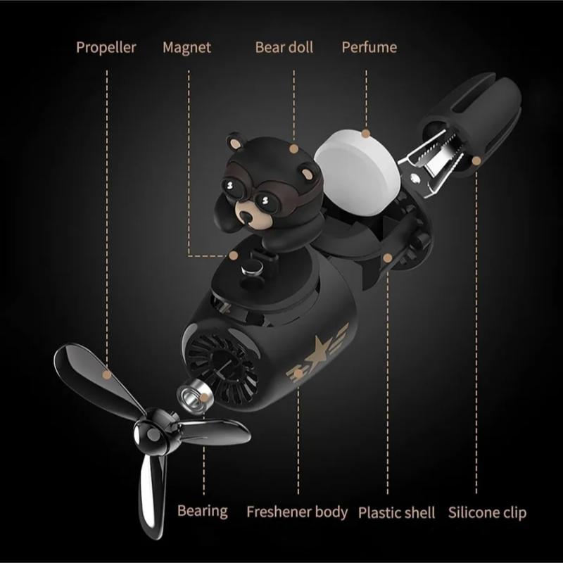 Cute Car Air Vent Perfume Decor Bear Pilot Modeling Car Fragrance Ornament Auto Interior Decoration
