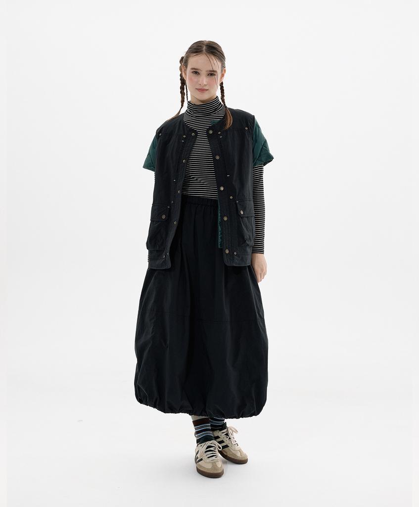 NUUKFITTER 838 Balloon Long Skirt_Women [Black]