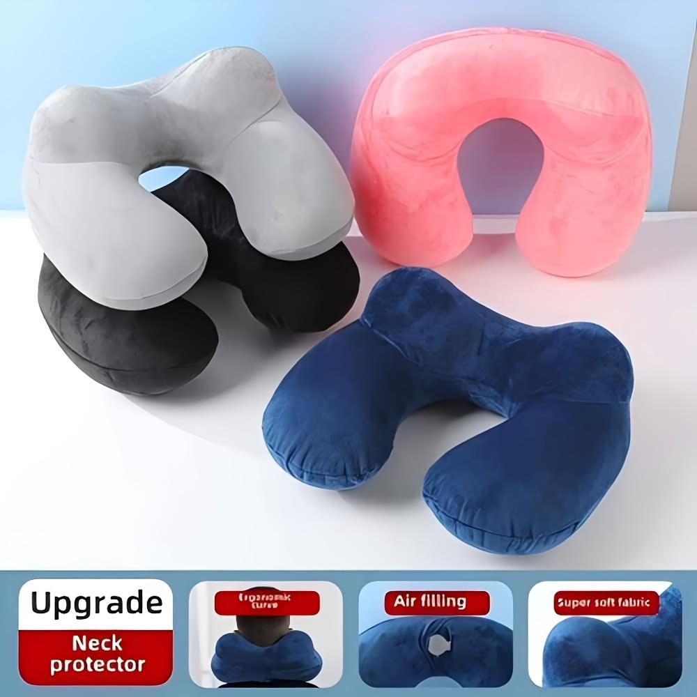 1pc Travel Pillow U-shaped Hump Pillow Press Inflatable Portable Flying Neck Pillow Business Trip Neck U-shaped Pillow Long-distance Travel